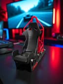 Racing Bucket Seat Phone Stand - Mobile Holder for Desk, Gaming Setup, Office - Car Seat Design with Support Frame thumbnail 1