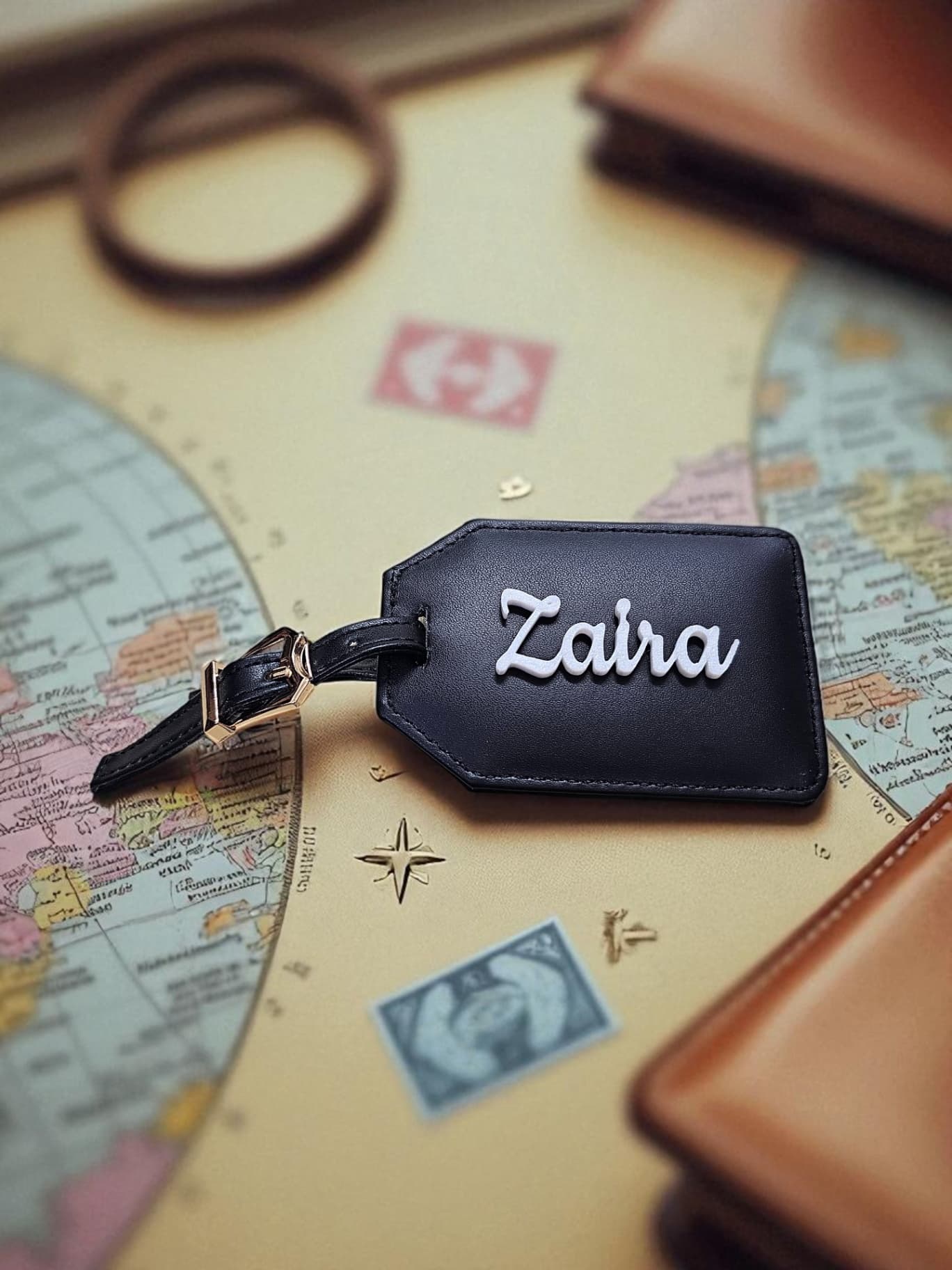 Personalized Luggage Tag - Custom Name Travel Bag Tag for Suitcases & Backpacks