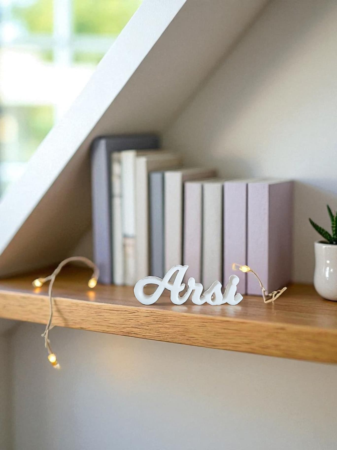Personalized Word Showpiece for Desk and Shelf Decor